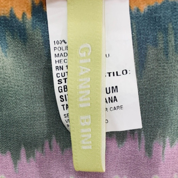 GIANNI BINI COLORFUL ABSTRACT STRIPED DRESS - Picture 5 of 8